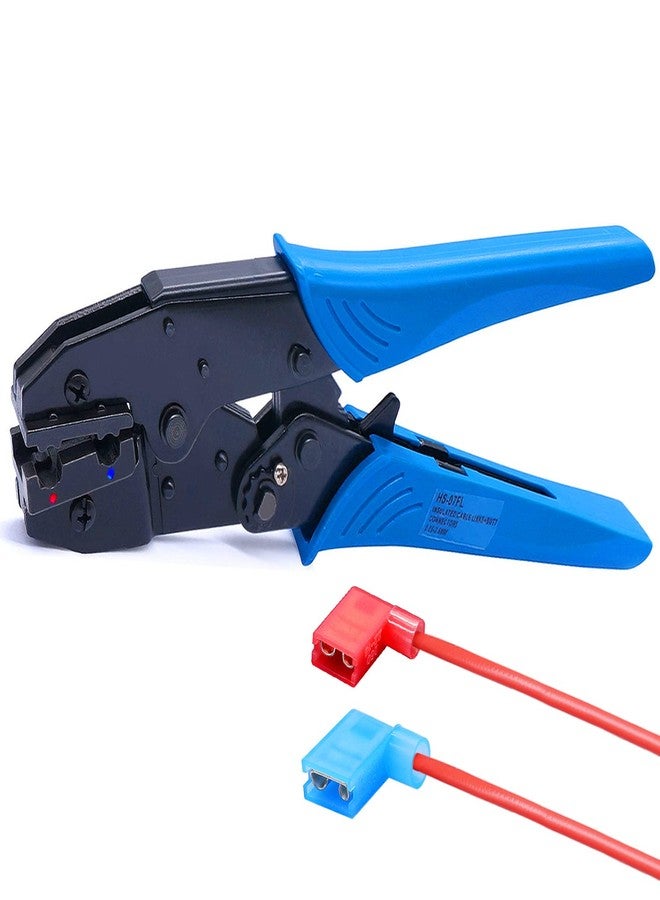 Twidec كماشة تجعيد الأسلاك Twidec/Ratchet، أداة تجعيد طرفية بسقاطة، أداة تجعيد أسلاك لتجعيد الأطراف الأنبوبية، موصلات أنثوية من النايلون على شكل مجرفة HS-07FL - Image 1